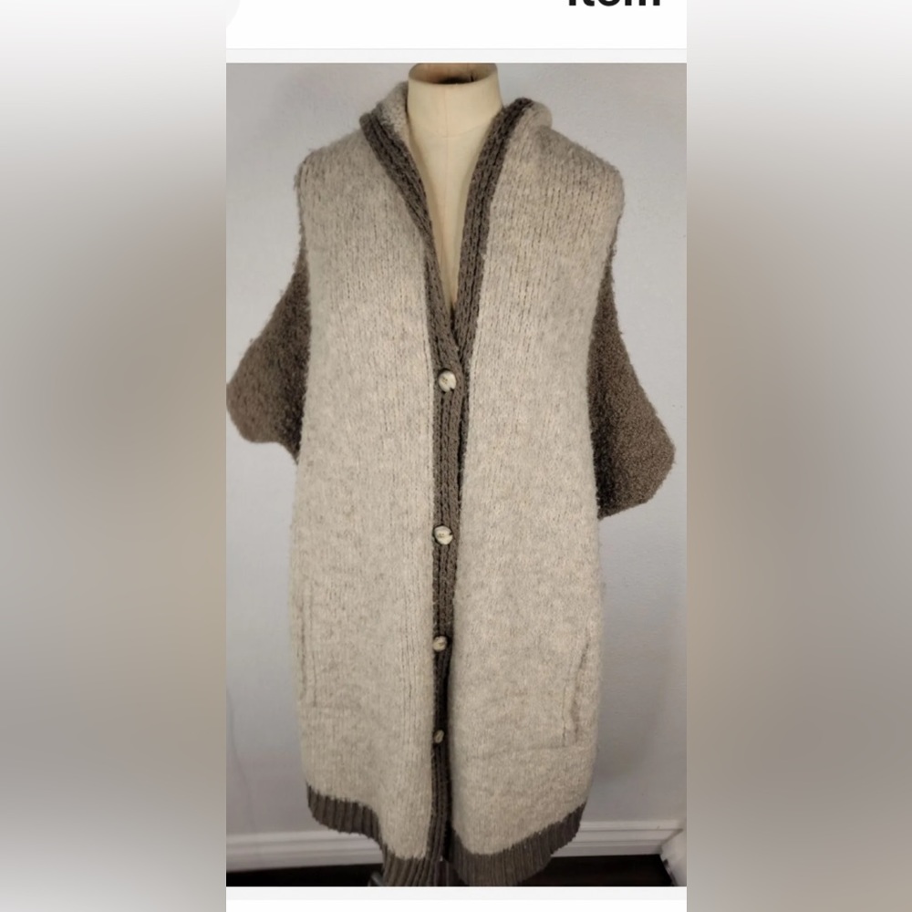 EUC Anthropologie ~ Sleeping on Snow ~ Wool Mohair knee length vest